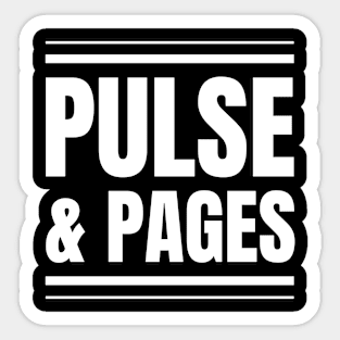 Nurse's Love for Reading: Pulse & Pages - Perfect Gift for Registered Nurses - Stylish Apparel Sticker